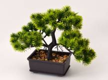 Umělé květiny - Bonsai MODŘÍN v květináči