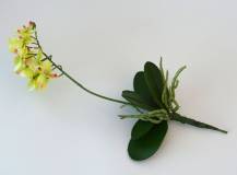 Umělé květiny - Mini orchidej s kořenem ŽLUTÁ