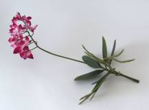 Umělé květiny - Mini orchidej s kořenem FIALOVÁ