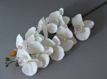 Umělé květiny - Orchidej bílo-zelená