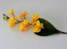 Umělé květy - Orchidej žlutá