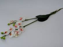 Umělé květy - Phalaenopsis s kořenem BÍLÝ
