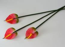 Umělý květ - Anturie růžová 1 ks