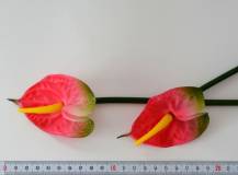 Umělý květ - Anturie růžová 1 ks
