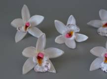 Umělý květ Orchidej - BÍLÁ