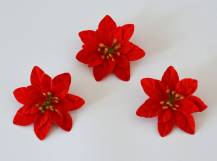 Umělý květ Poinsettia 1 ks
