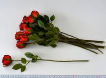Umělý květ - Růže červená 1 ks