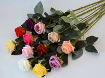 Umělý květ - Růže kvetoucí 54 cm