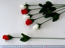 Umělý květ - Růže poupátko 1 ks
