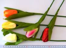 Umělý květ - Tulipán s listem