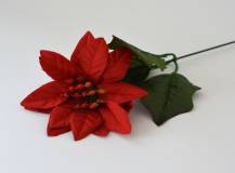 Umělý květ - Vánoční hvězda červená 1 ks