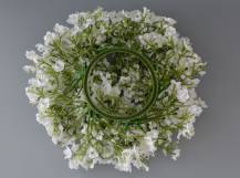 Umělý věnec prům. 25 cm - Gipsophila BÍLÁ