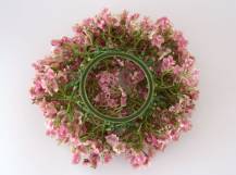 Umělý věnec prům. 25 cm - Gipsophila RŮŽOVÁ