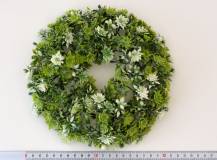 Umělý věneček prům. 20 cm - ZELENO-BÍLÝ