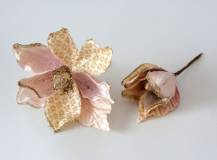 Umělý zápichový květ Poensetie prům. 17 cm