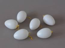 Vajíčka plastová 6 cm - bílá