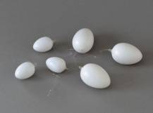 Vajíčka plastová k zavěšení - BÍLÁ