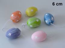 Vajíčka plastová s puntíky 6 ks