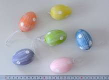 Vajíčka plastová s puntíky 6 ks