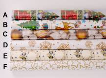 Vánoční balicí papír 200 x 70 cm - MIX 1