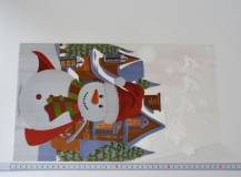 Vánoční celofánový sáček 25 x 40 cm - SNĚHULÁK