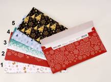 Vánoční papírová obálka 11 x 22 cm