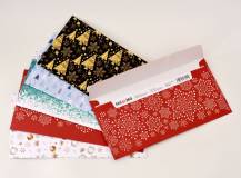 Vánoční papírová obálka 11 x 22 cm