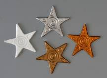 Vosková ozdoba - Hvězda spirála - 4 ks