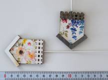 Zápich dřevěné dekorace - DOMEČEK decoupage